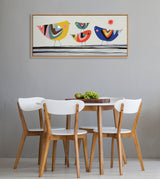 Sylvie Family Tree 4 Birds Framed Canvas by kateandlaurel - product image 10 for Resin Society