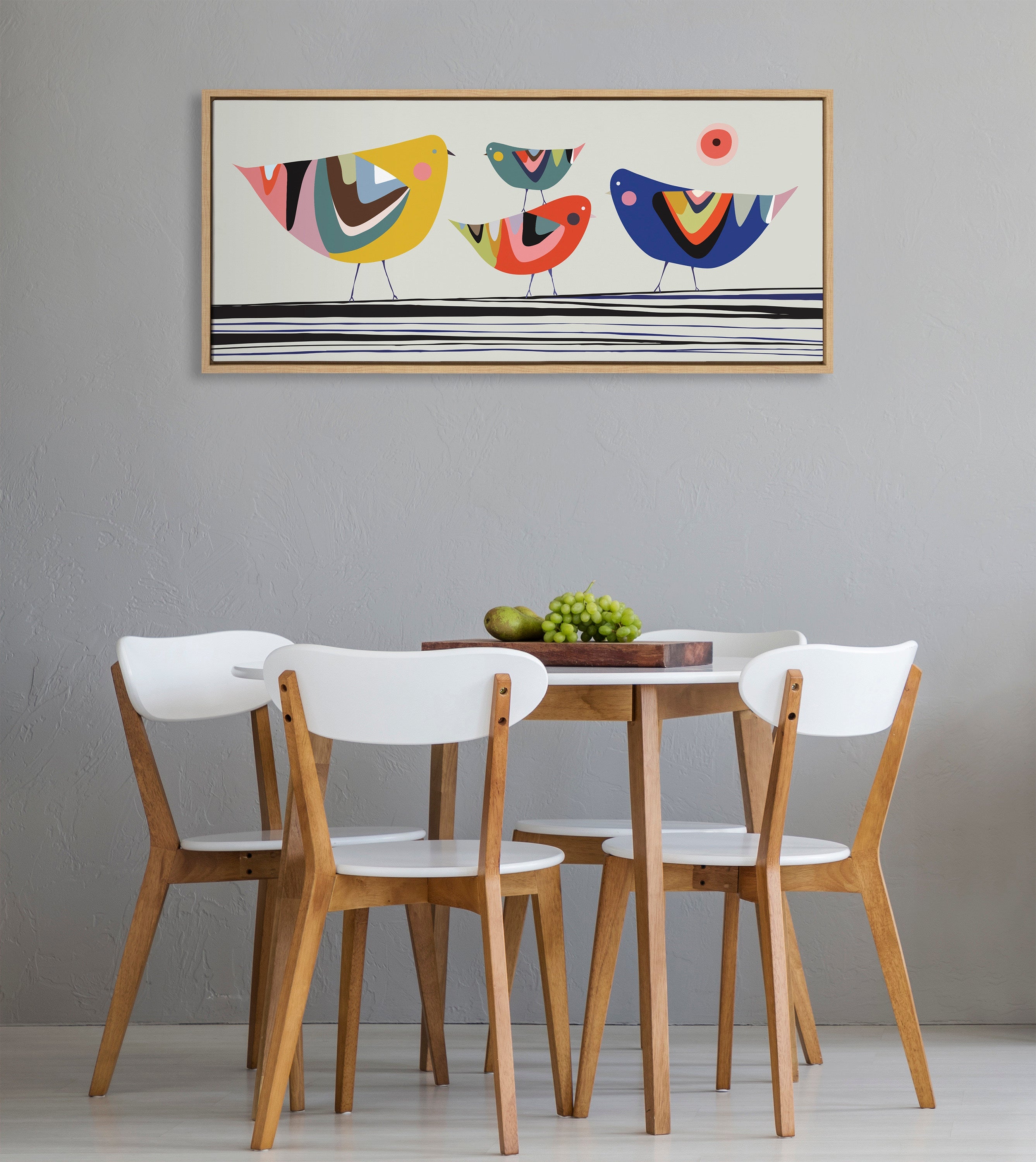 Sylvie Family Tree 4 Birds Framed Canvas by kateandlaurel - product image 10 for Resin Society
