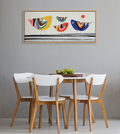 Sylvie Family Tree 4 Birds Framed Canvas by kateandlaurel - product image 10 for Resin Society
