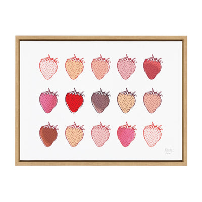 Sylvie Strawberry Fields Print Framed Canvas by kateandlaurel - main product image for Resin Society