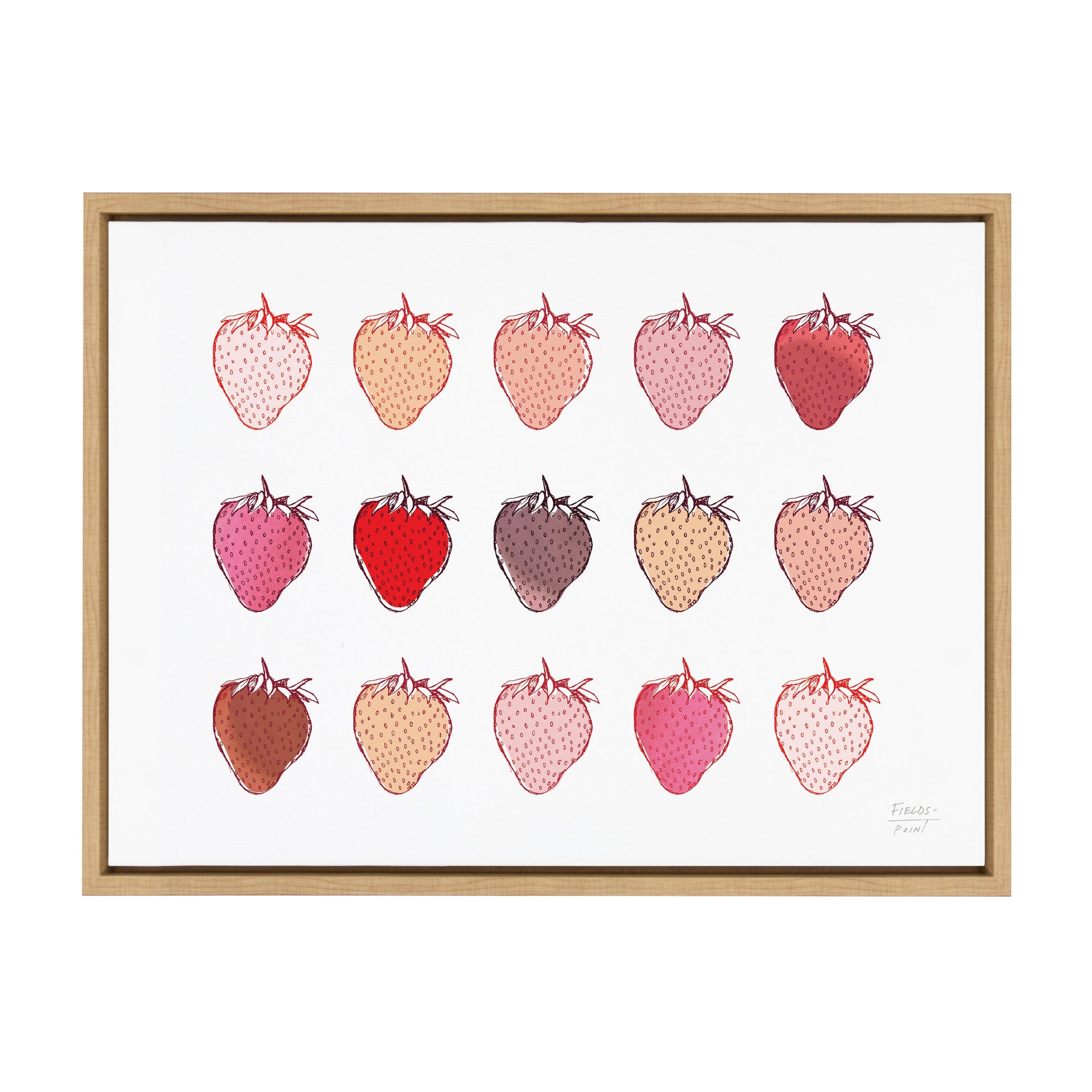 Sylvie Strawberry Fields Print Framed Canvas by kateandlaurel - product image 10 for Resin Society
