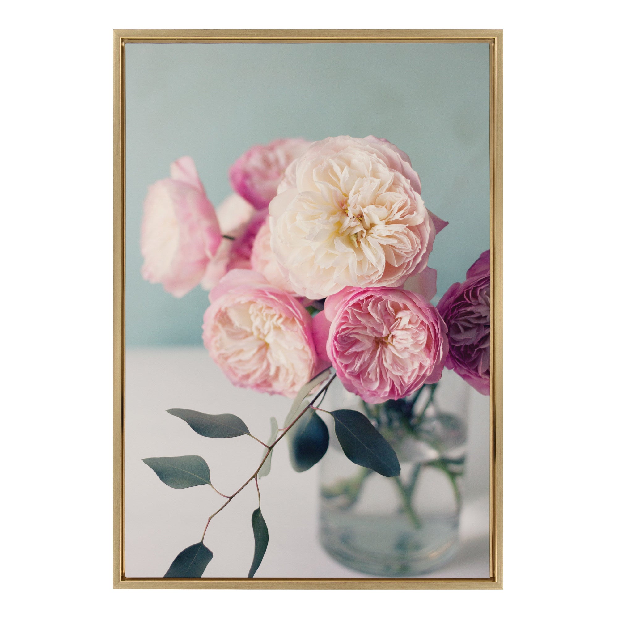 Sylvie Still Life Garden Roses Framed Canvas by kateandlaurel - product image 9 for Resin Society