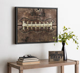 Sylvie Football Laces Framed Canvas by kateandlaurel - product image 7 for Resin Society