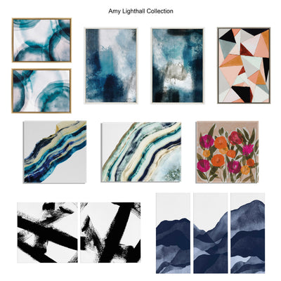 Sylvie Aqua Abstract 1 Framed Canvas by kateandlaurel - product image 17 for Resin Society