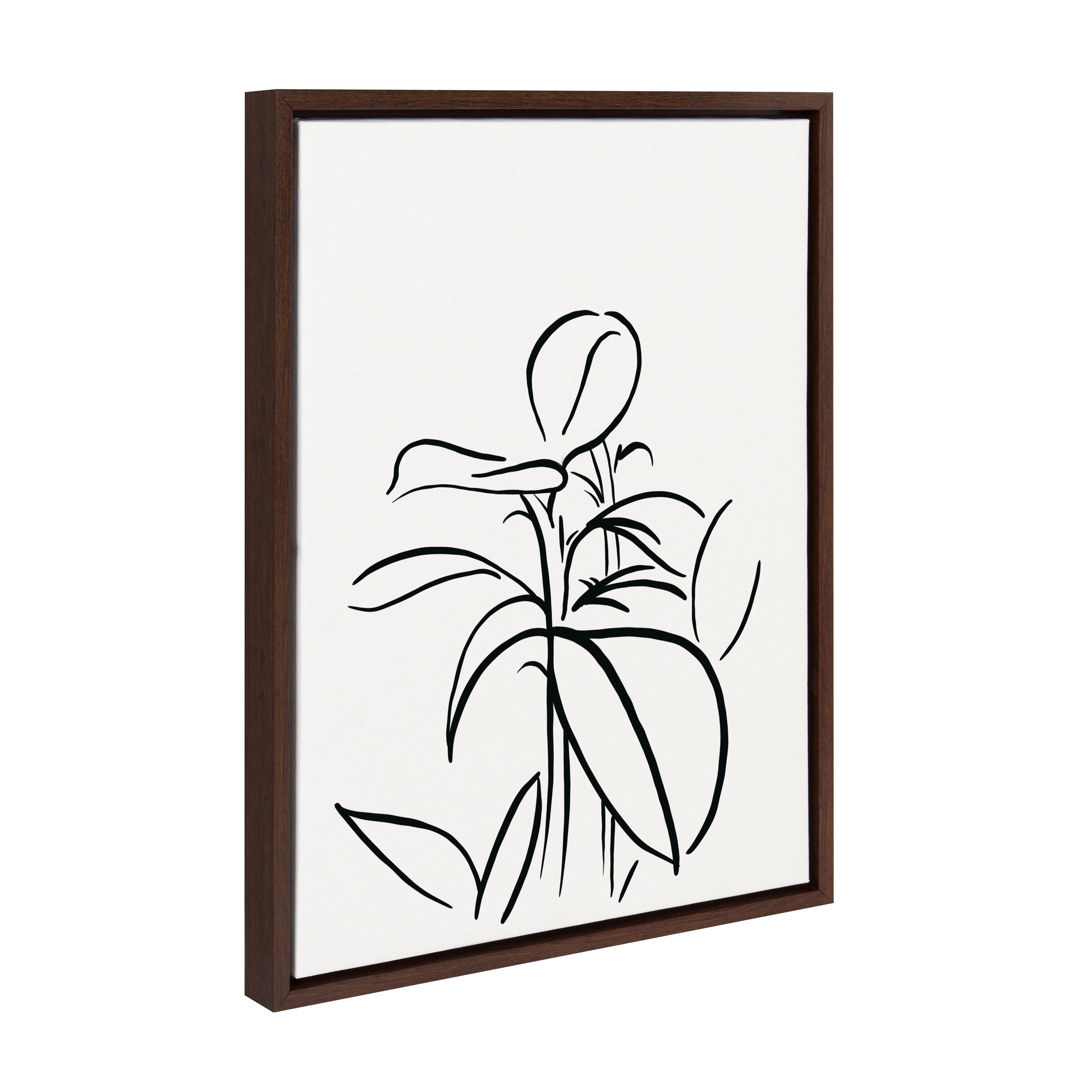 Sylvie Botanical Sketch Print No 1 Framed Canvas by The Creative Bunch