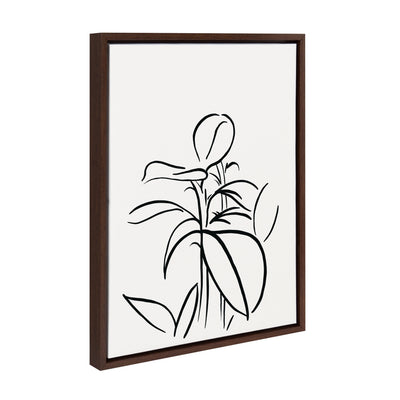 Sylvie Botanical Sketch Print No 1 Framed Canvas by The Creative Bunch