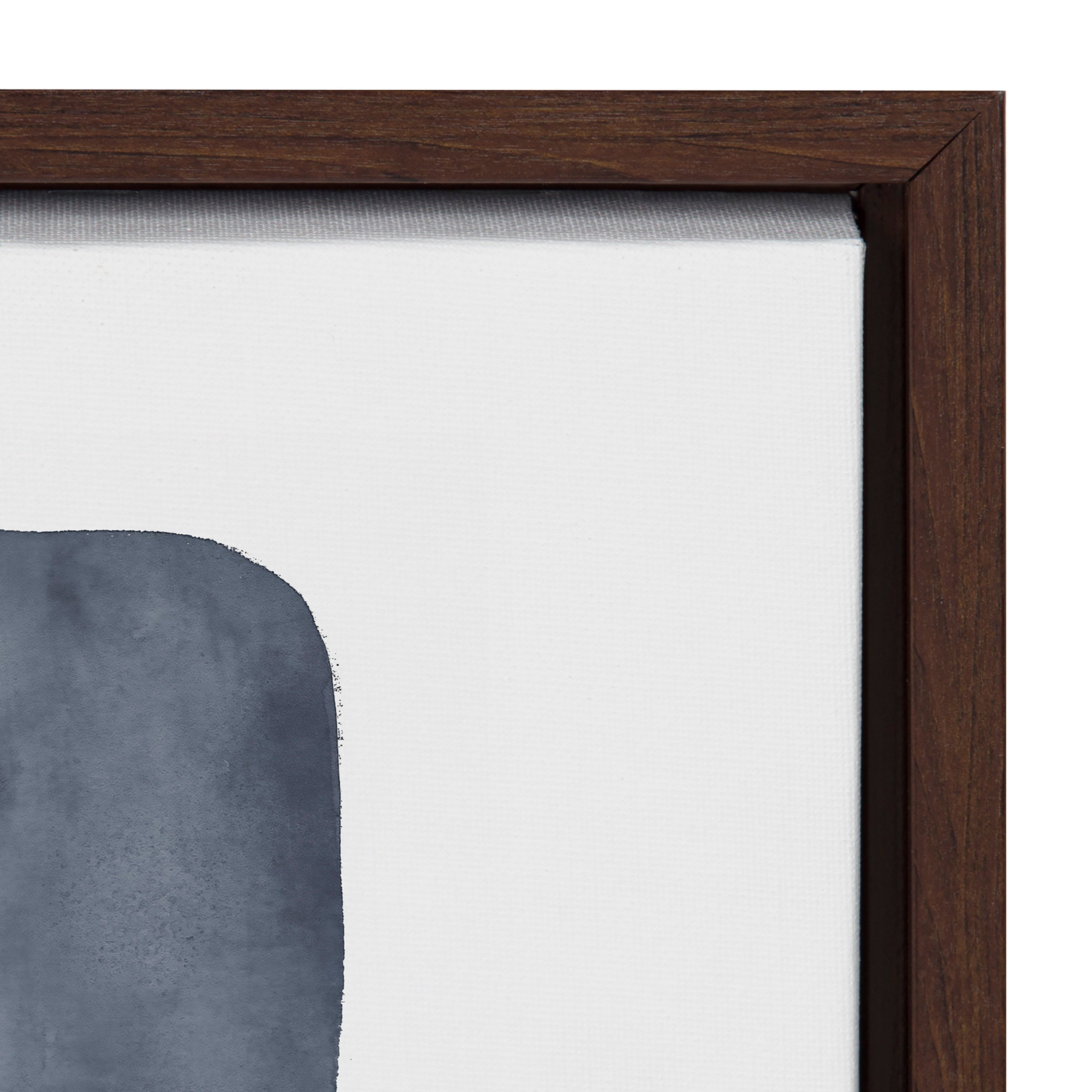 Sylvie Navy Block Abstract Framed Canvas by kateandlaurel - product image 3 for Resin Society