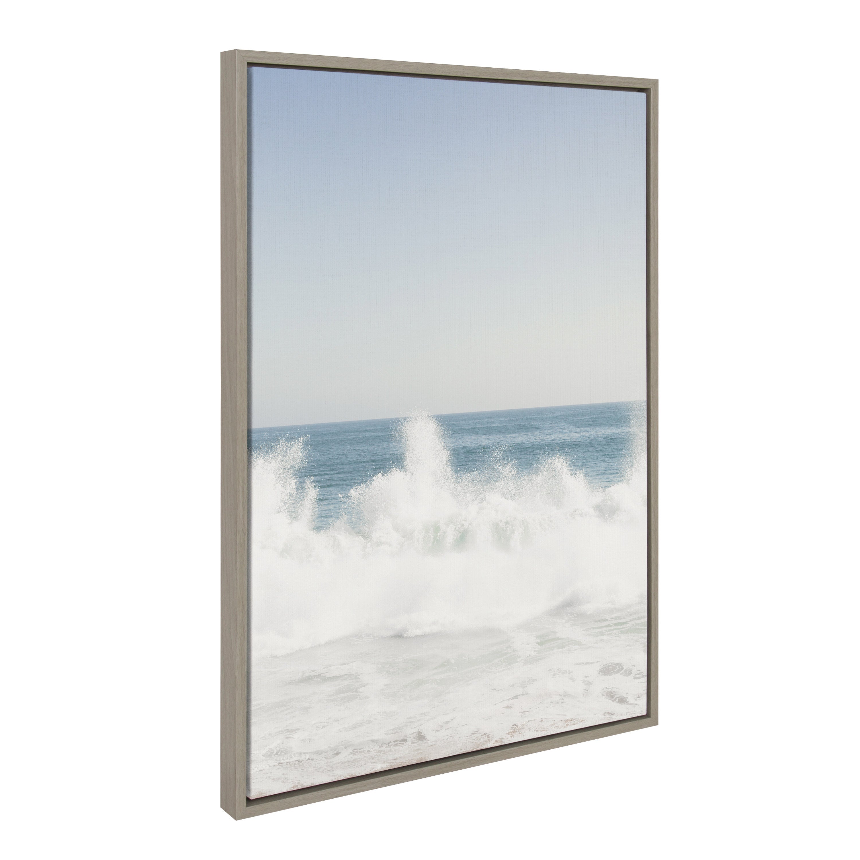 Sylvie Waves Crashing Framed Canvas by kateandlaurel - product image 2 for Resin Society