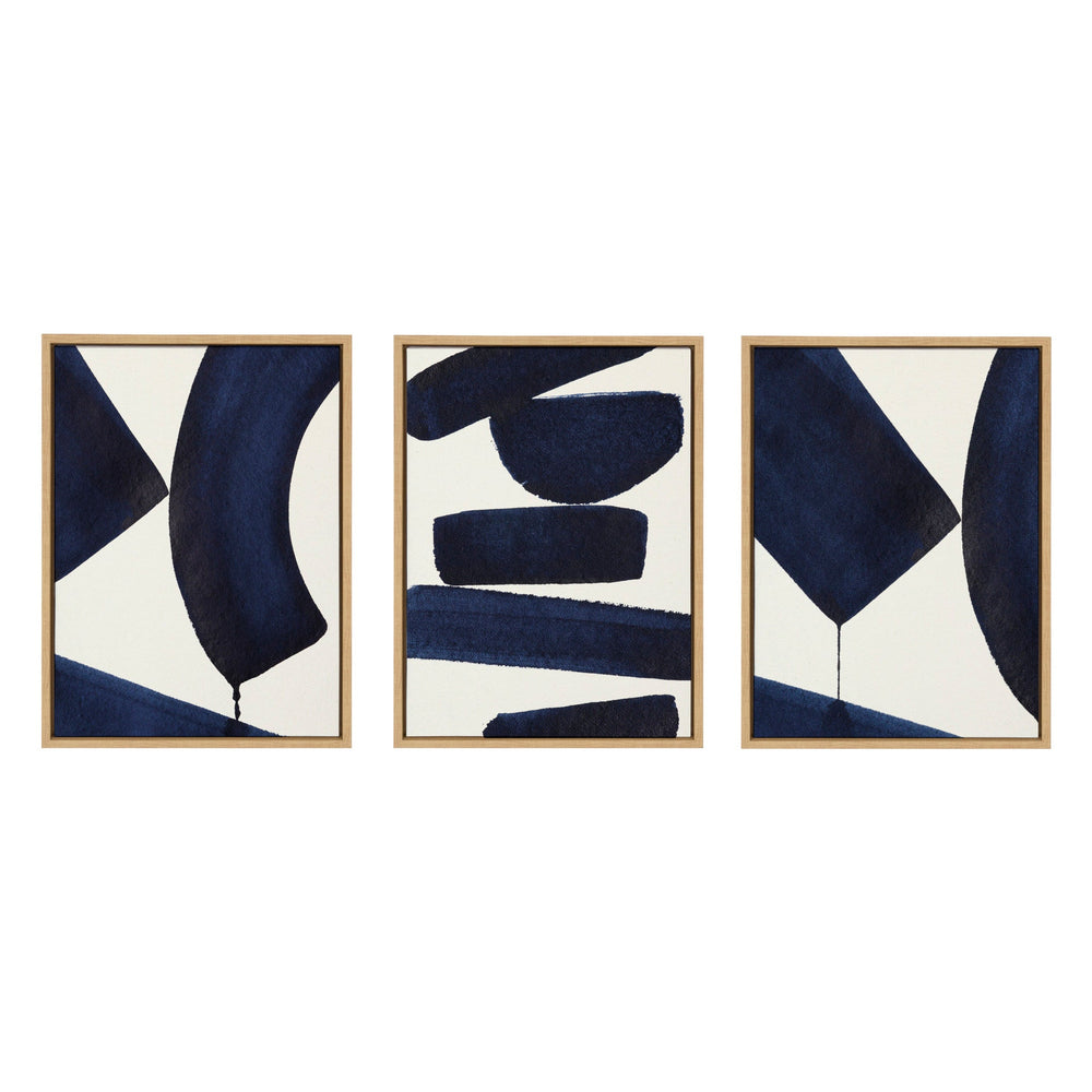 Sylvie Japandi 3, Japandi 26 and Japandi 4 Framed Canvas Set by kateandlaurel - main product image for Resin Society