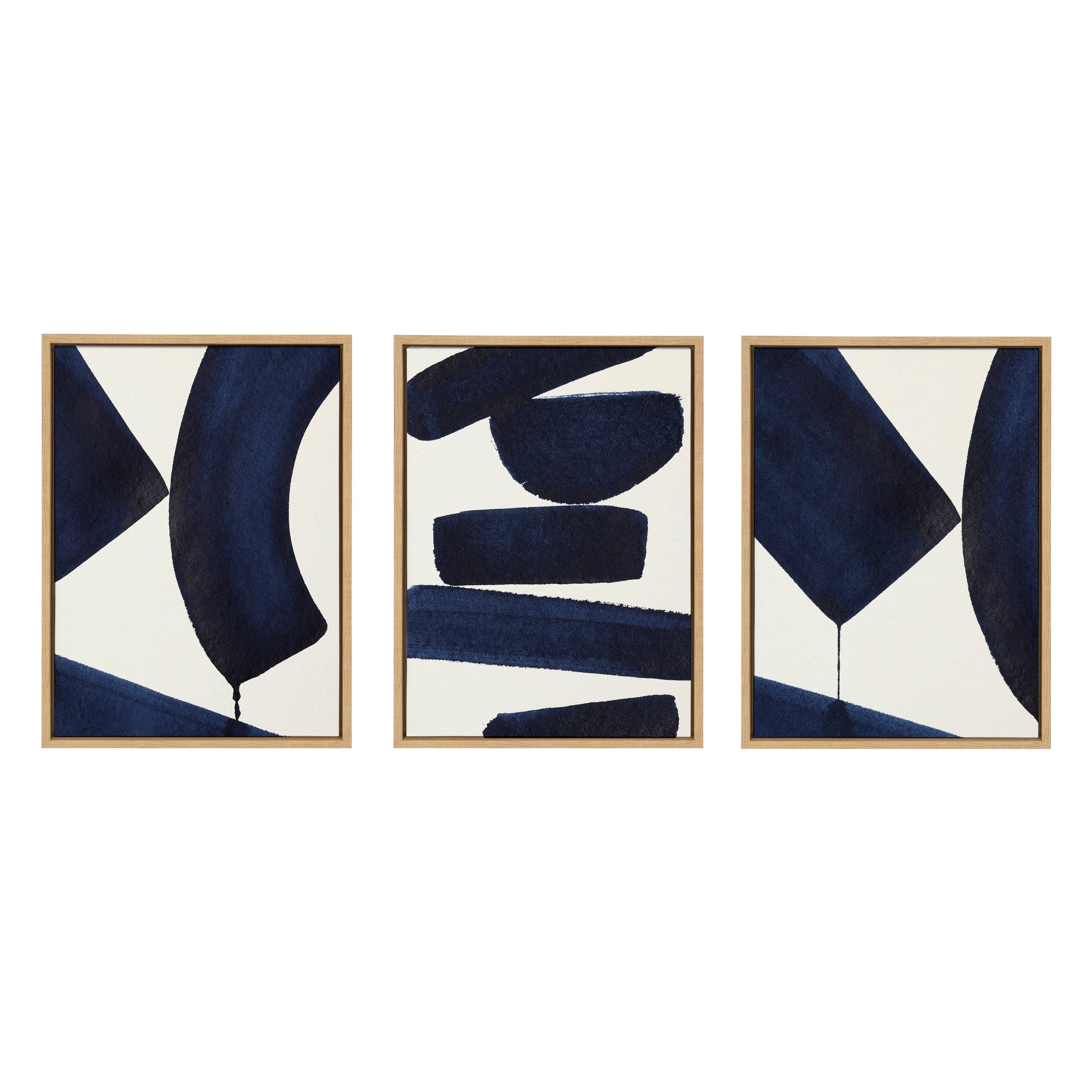 Sylvie Japandi 3, Japandi 26 and Japandi 4 Framed Canvas Set by kateandlaurel - product image 7 for Resin Society