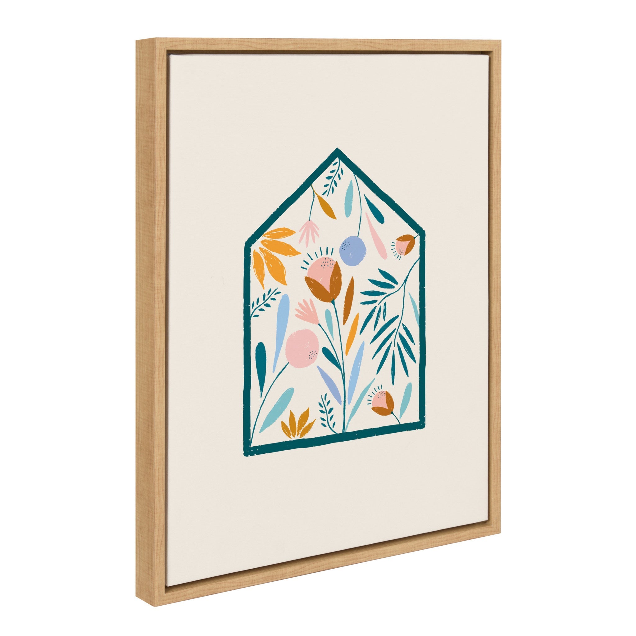 Sylvie Flower House Framed Canvas by kateandlaurel - product image 2 for Resin Society