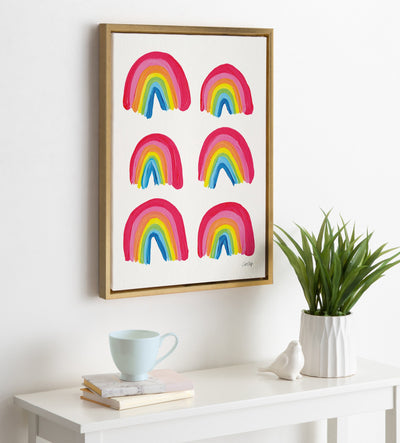 Sylvie Rainbow Collection Framed Canvas by kateandlaurel - product image 7 for Resin Society