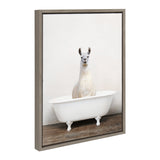 Sylvie Alpaca in the Tub Color Framed Canvas by kateandlaurel - product image 12 for Resin Society