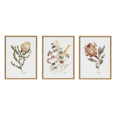Sylvie Wild Banksia Wild Salvia and Wild King Protea Framed Canvas by kateandlaurel - product image 2 for Resin Society