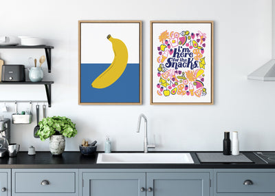 Sylvie Here for the Snacks Framed Canvas by kateandlaurel - product image 8 for Resin Society