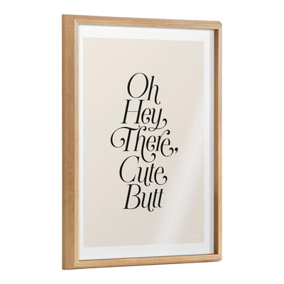 Blake Nice Butt Framed Printed Glass by Leonora Jennifer Benza of by kateandlaurel - product image 7 for Resin Society