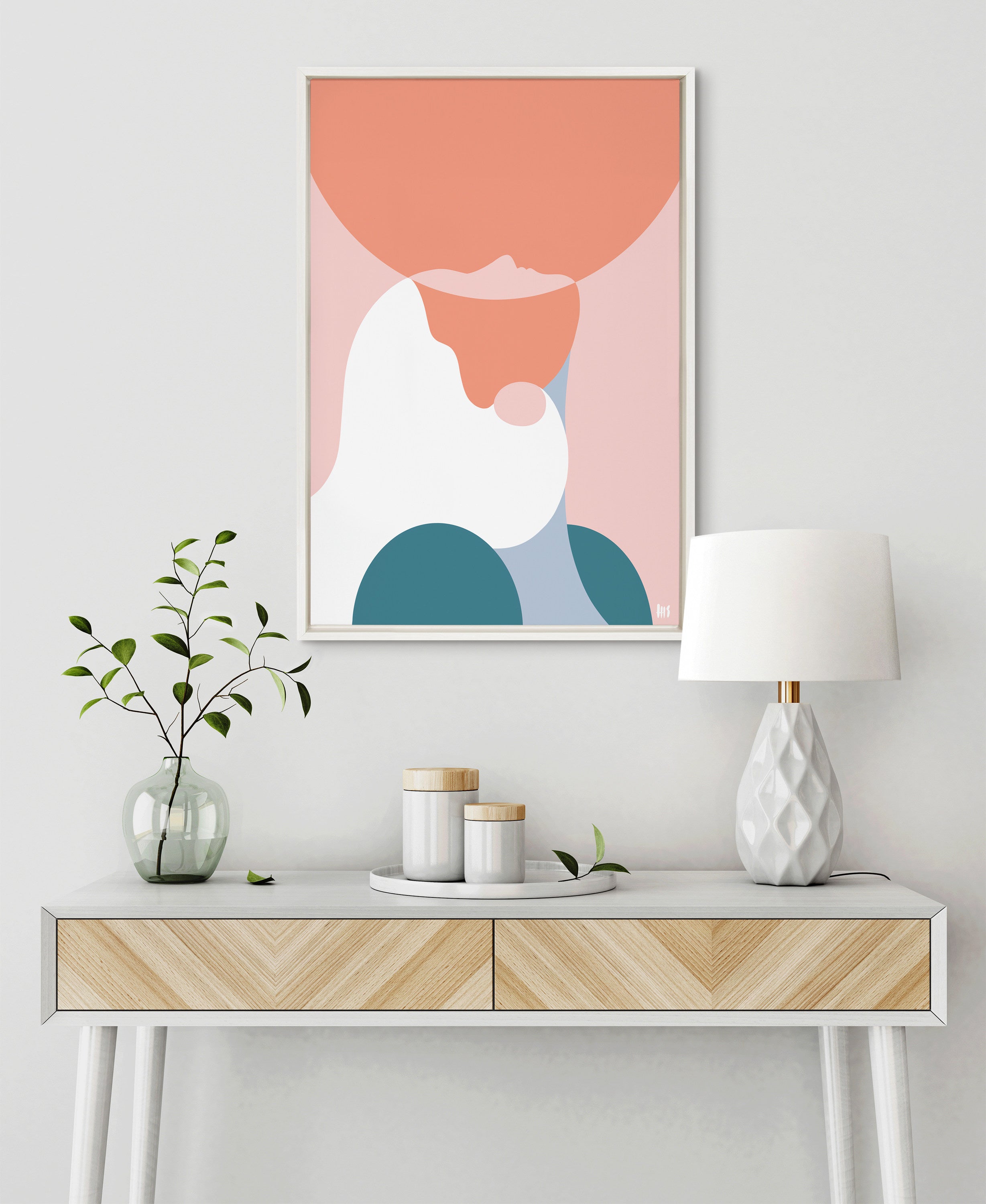 Sylvie You Are Enough Framed Canvas by kateandlaurel - product image 4 for Resin Society