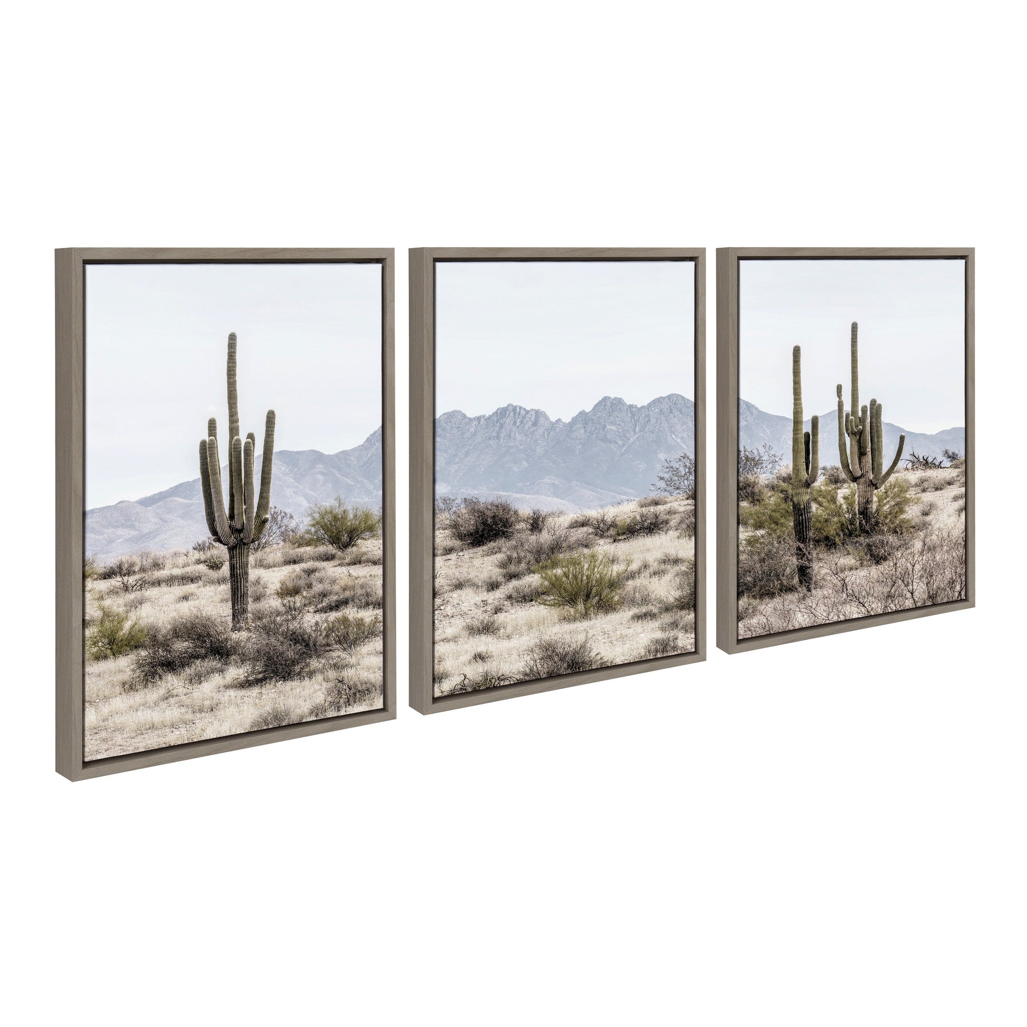 Sylvie Tall Saguaro Cacti Desert Mountain Left by kateandlaurel - product image 7 for Resin Society
