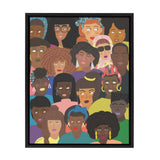 Sylvie Black People United Framed Canvas by kateandlaurel - product image 10 for Resin Society