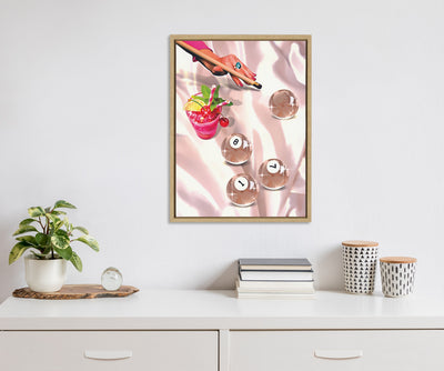 Sylvie Game Night Billiards Framed Canvas by Honey Island Studio