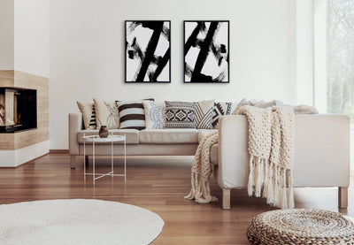 Sylvie Gesture I BW Framed Canvas by kateandlaurel - product image 5 for Resin Society