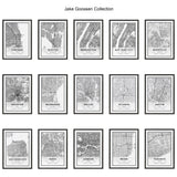 Sylvie Atlanta Modern Map Framed Canvas by kateandlaurel - product image 6 for Resin Society
