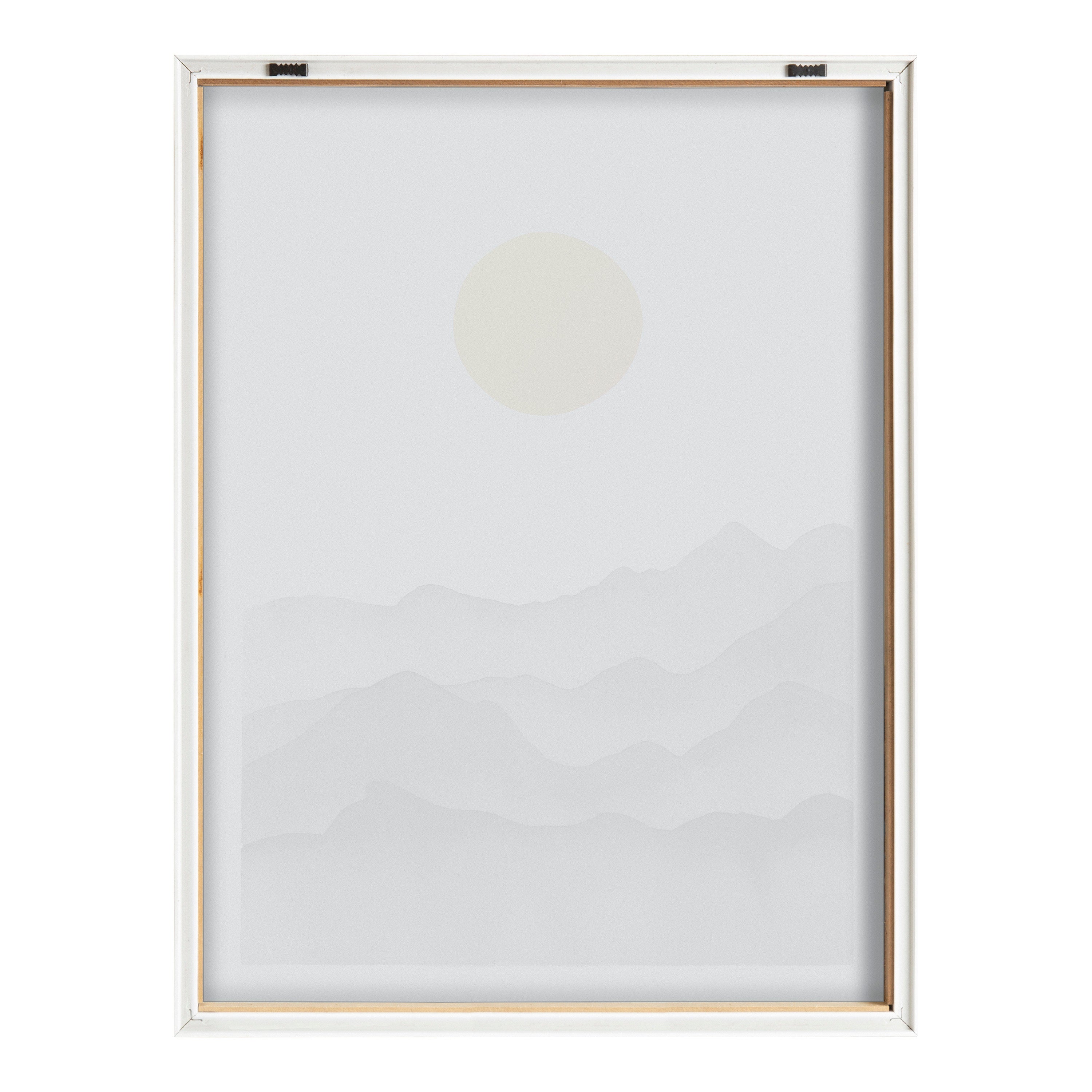 Blake Black Yellow Mountain Range Silhouette Framed Printed Glass by kateandlaurel - product image 12 for Resin Society