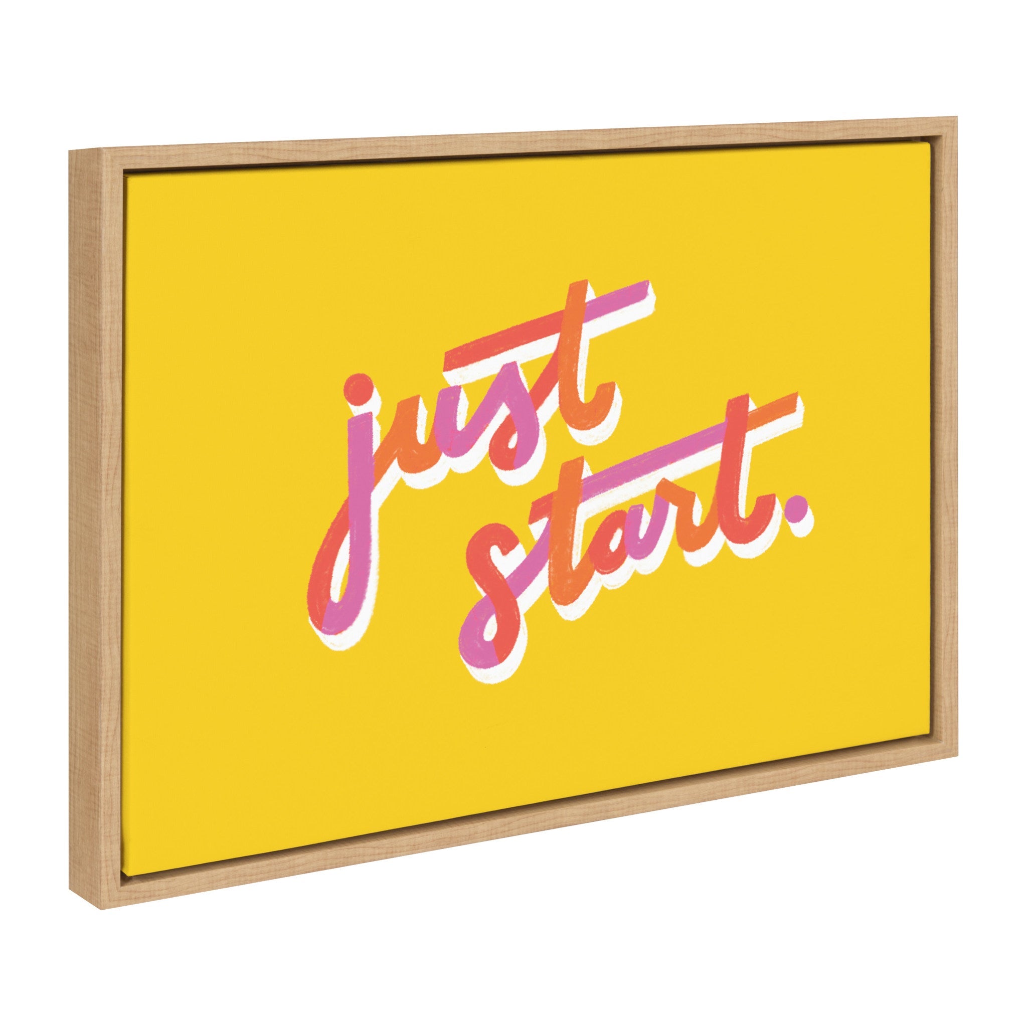 Sylvie Just Start Framed Canvas by kateandlaurel - product image 2 for Resin Society