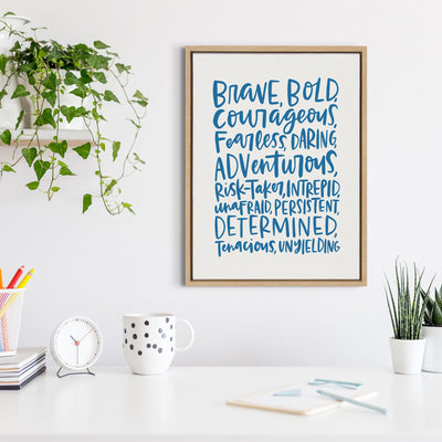 Sylvie Brave Bold Framed Canvas by kateandlaurel - product image 7 for Resin Society