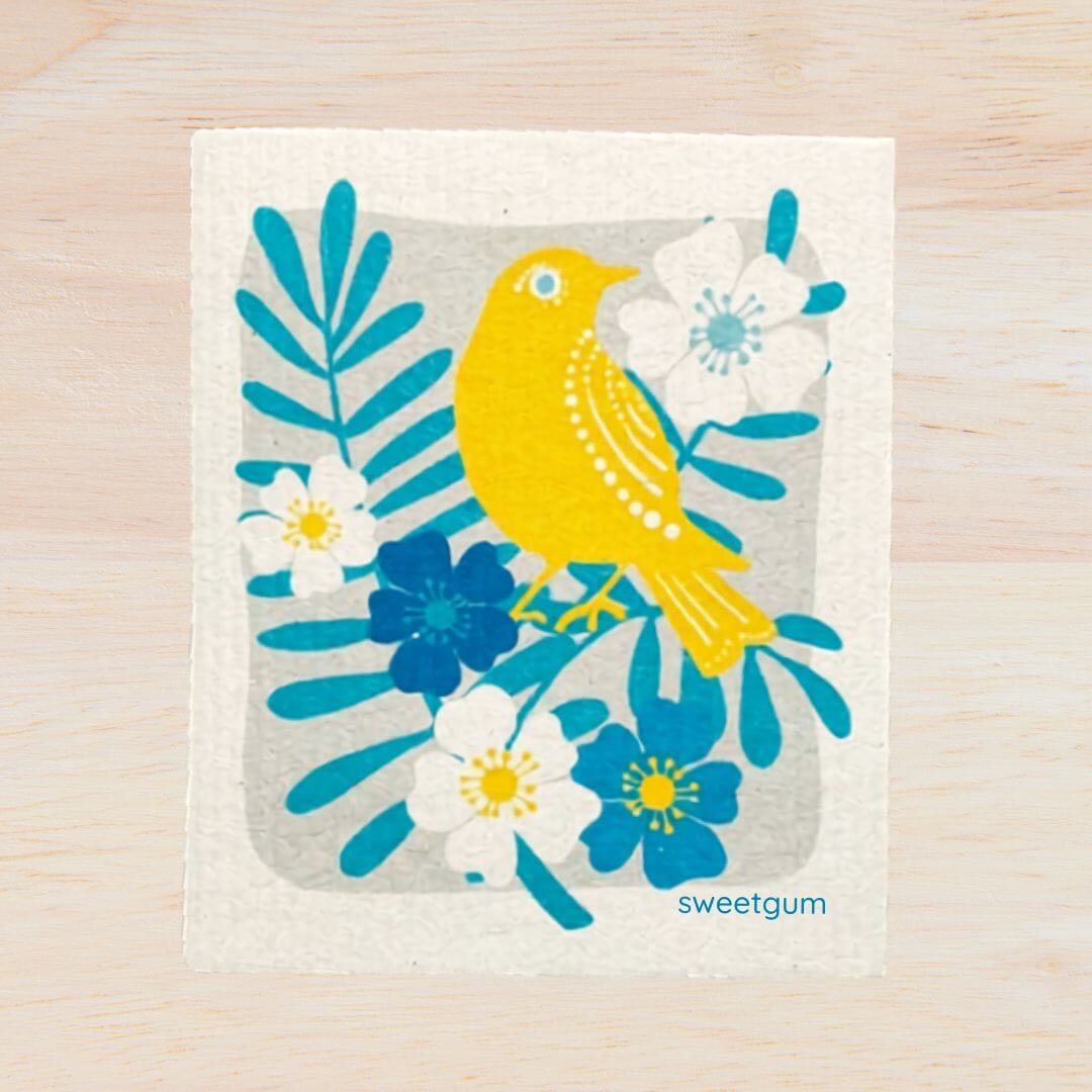 Yellow Bird Swedish Dishcloth by sweetgum home, LLC - product image 2 for Resin Society