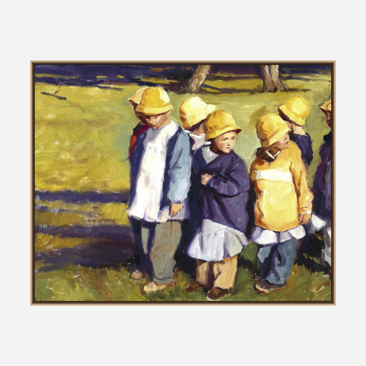 Yellow Rain Hats Artist Enhanced Canvas Print by John Beard Collection - product image 8 for Resin Society