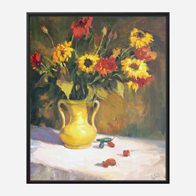 Yellow Vase Artist Enhanced Canvas Print by John Beard Collection - product image 5 for Resin Society