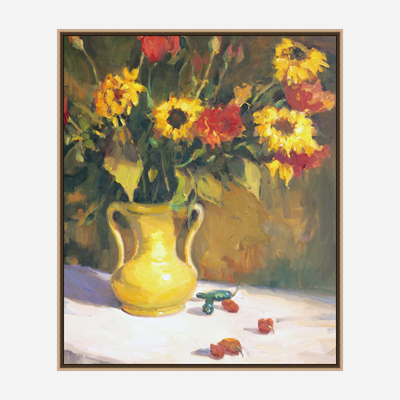 Yellow Vase Artist Enhanced Canvas Print by John Beard Collection - product image 8 for Resin Society