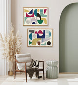 Sylvie MCM Pattern 01 and 04 Framed Canvas by kateandlaurel - product image 6 for Resin Society
