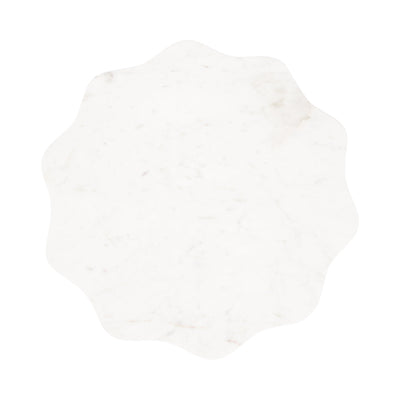 Sanzo Scalloped Marble and Metal Table