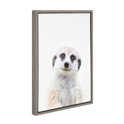 Sylvie Meerkat Framed Canvas by Amy Peterson by kateandlaurel - product image 2 for Resin Society
