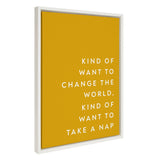 Sylvie Change the World Nap Framed Canvas by kateandlaurel - product image 2 for Resin Society
