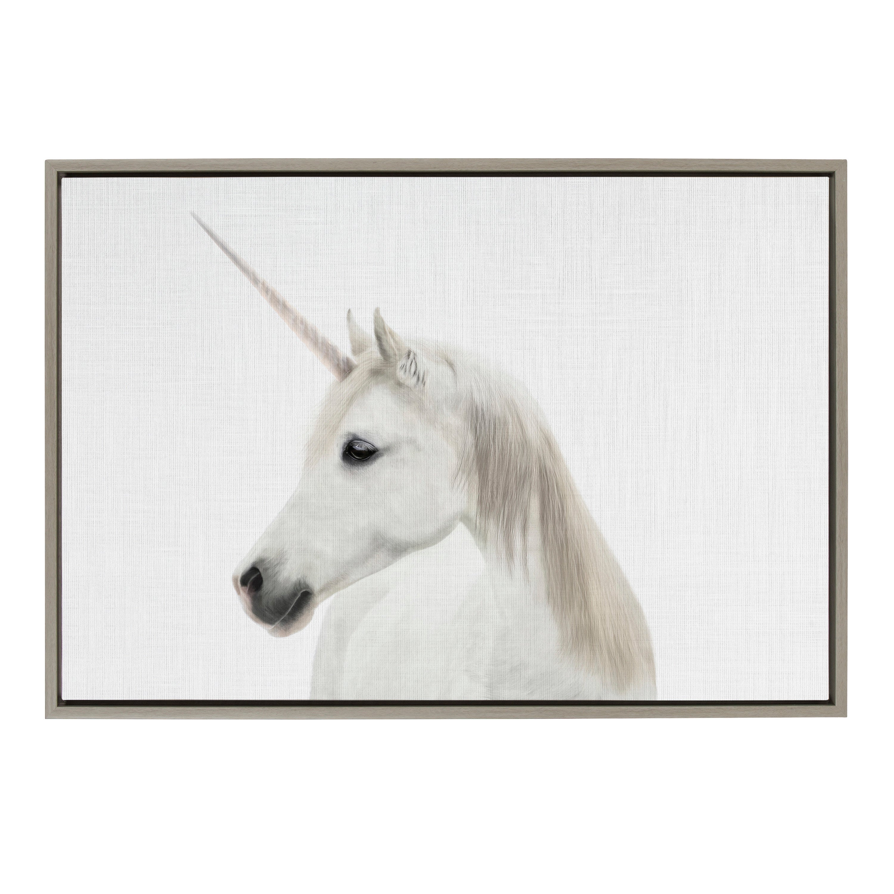 Sylvie Unicorn Framed Canvas by Simon Te of Tai Prints by kateandlaurel - product image 12 for Resin Society