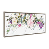 Sylvie 13 Ink Wash Floral Framed Canvas by kateandlaurel - main product image for Resin Society