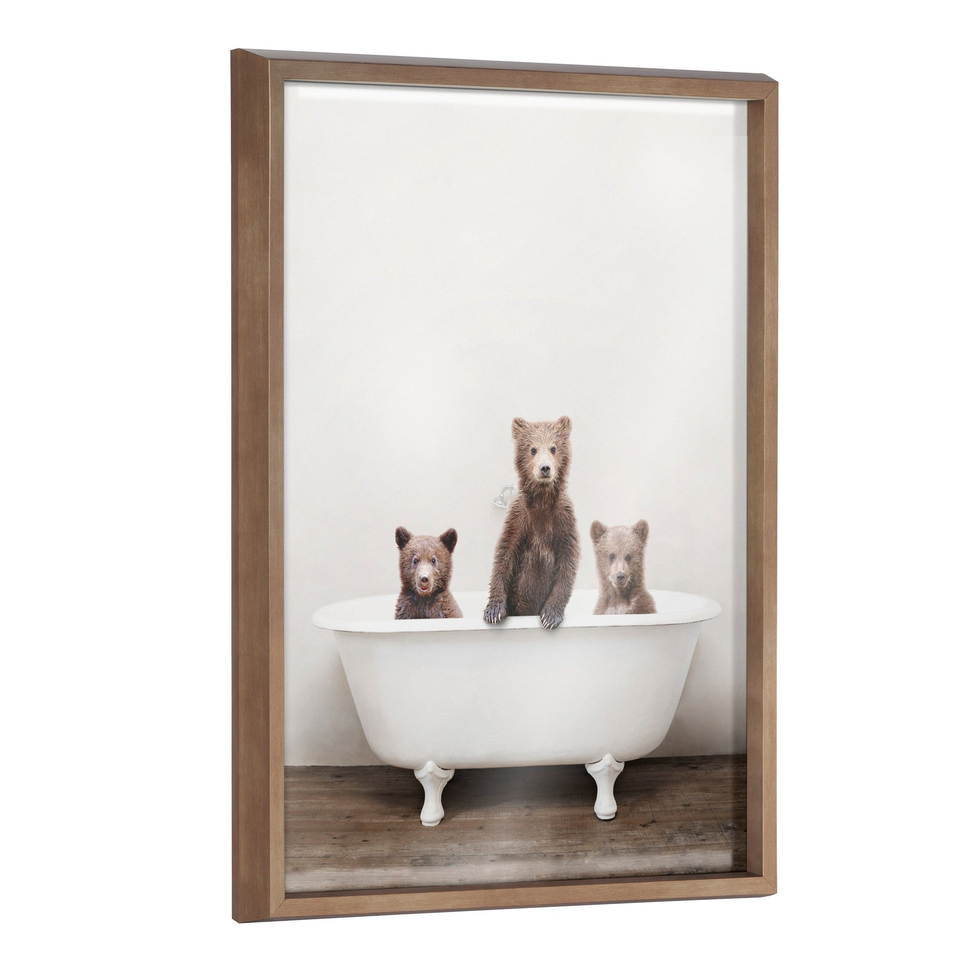 Blake Three Little Bears in Vintage Bathtub Framed Printed Glass by kateandlaurel - product image 9 for Resin Society