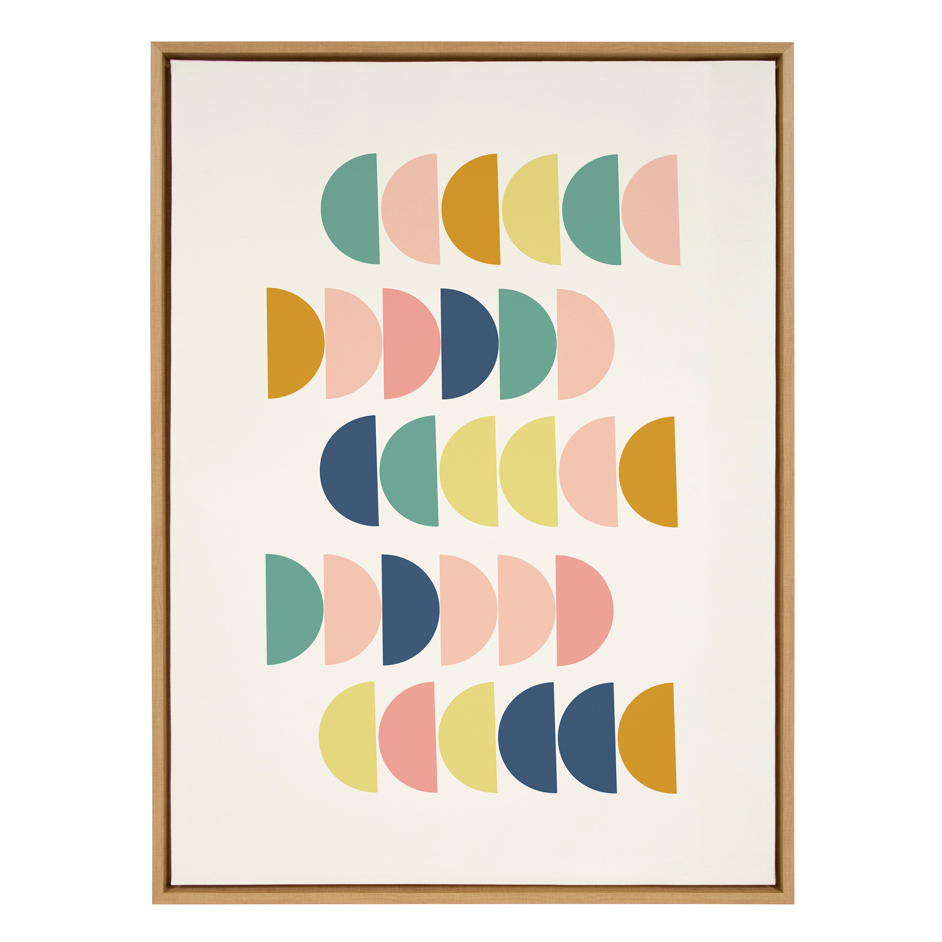 Sylvie Simple Shapes in Soft Colors Framed Canvas by kateandlaurel - product image 2 for Resin Society