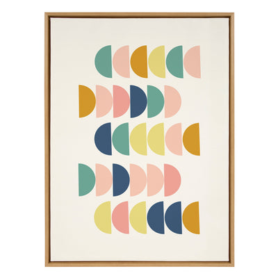 Sylvie Simple Shapes in Soft Colors Framed Canvas by kateandlaurel - product image 2 for Resin Society