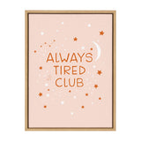 Sylvie Always Tired Club Framed Canvas by kateandlaurel - main product image for Resin Society
