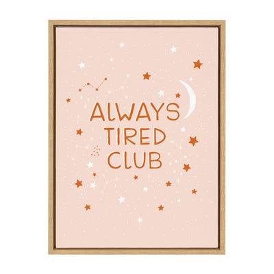 Sylvie Always Tired Club Framed Canvas by kateandlaurel - main product image for Resin Society