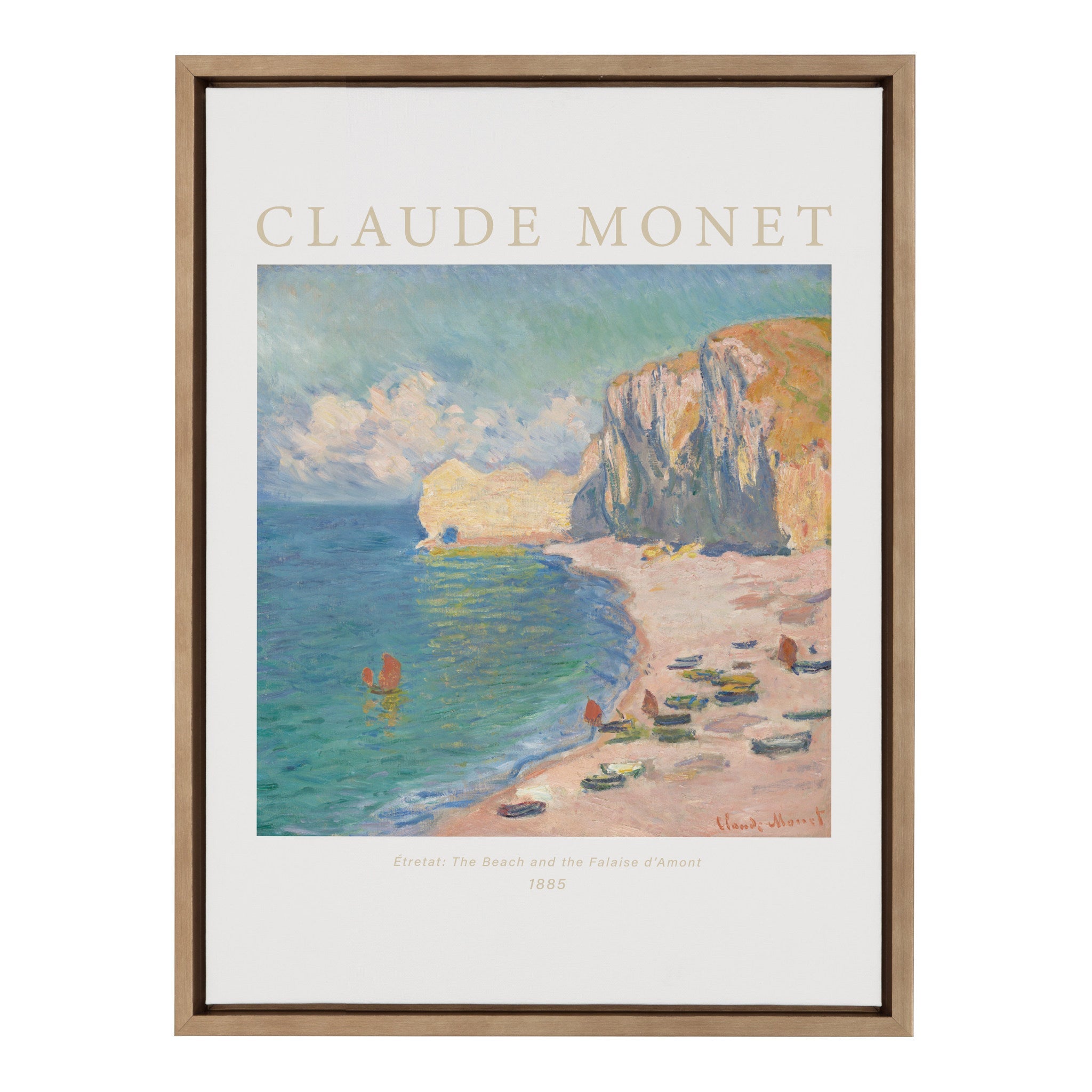 Sylvie Poster Claude Monet Étretat The Beach and the Falaise d’Amont by kateandlaurel - product image 2 for Resin Society