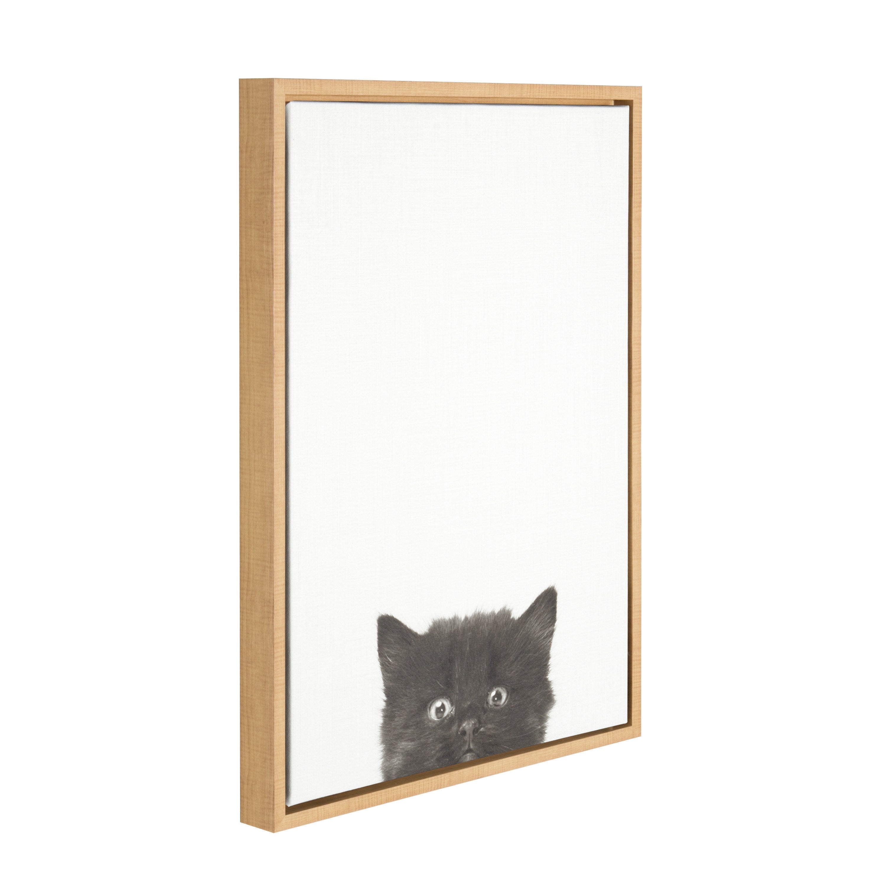 Sylvie Black Kitten Framed Canvas by Simon Te of Tai Prints by kateandlaurel - product image 2 for Resin Society