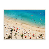 Sylvie Tropical Beach Framed Canvas by Simon Te by kateandlaurel - main product image for Resin Society