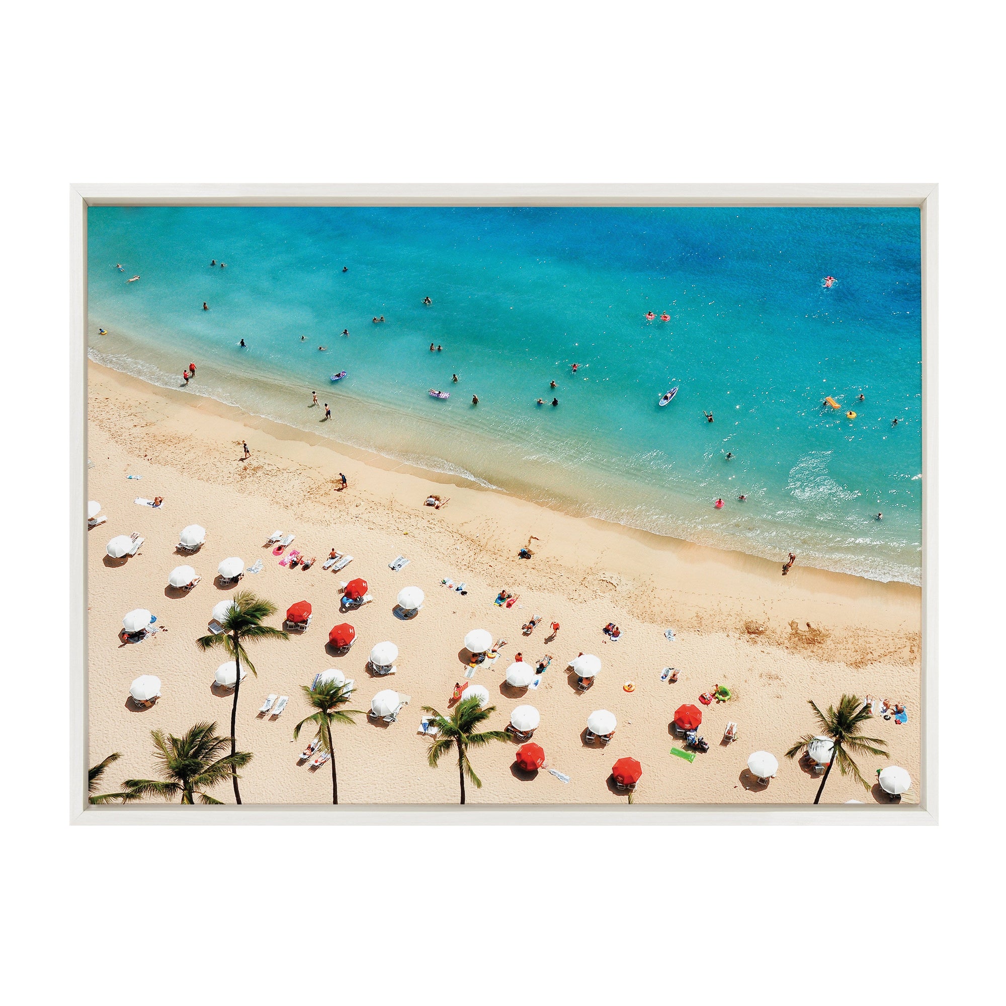 Sylvie Tropical Beach Framed Canvas by Simon Te by kateandlaurel - product image 8 for Resin Society