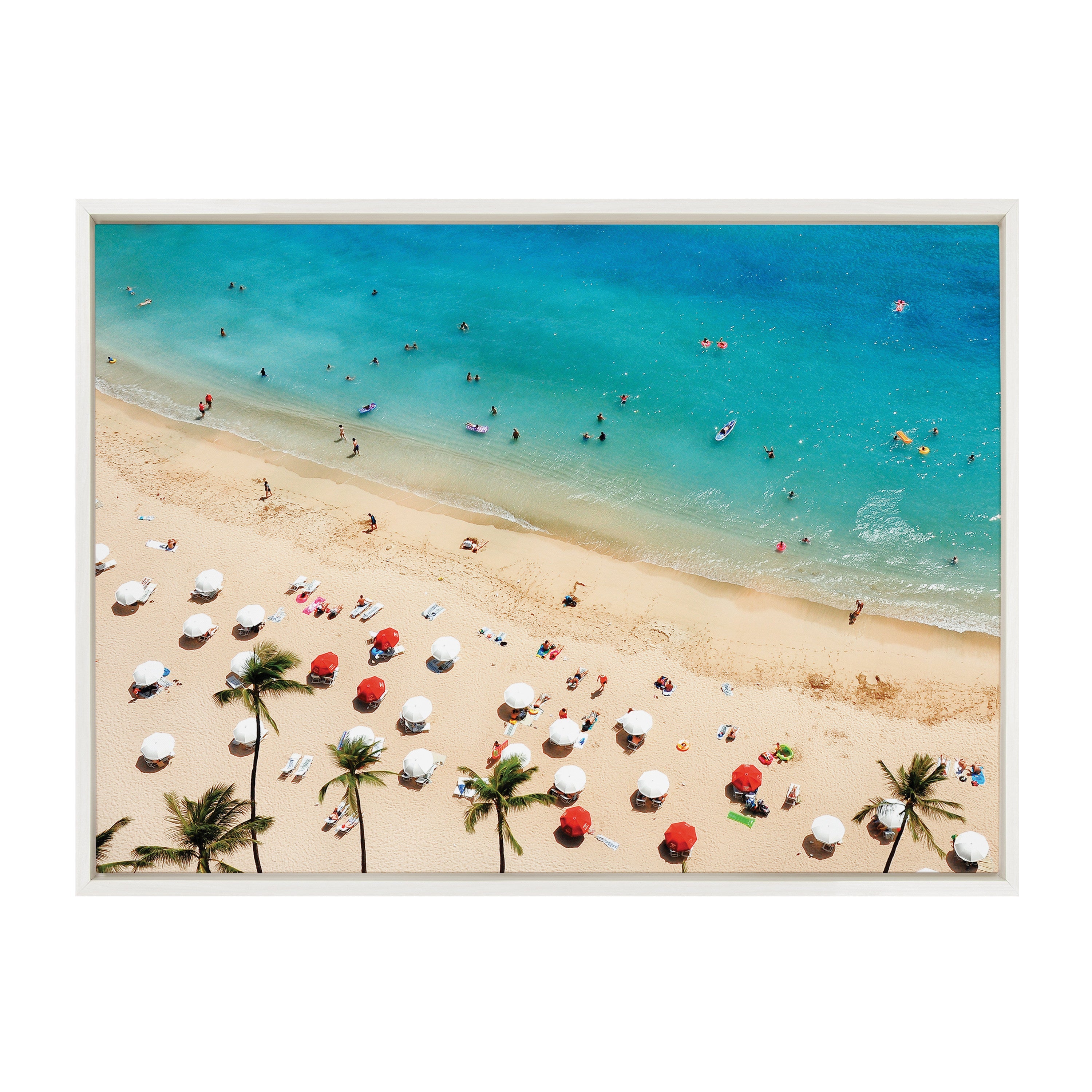 Sylvie Tropical Beach Framed Canvas by Simon Te by kateandlaurel - product image 8 for Resin Society