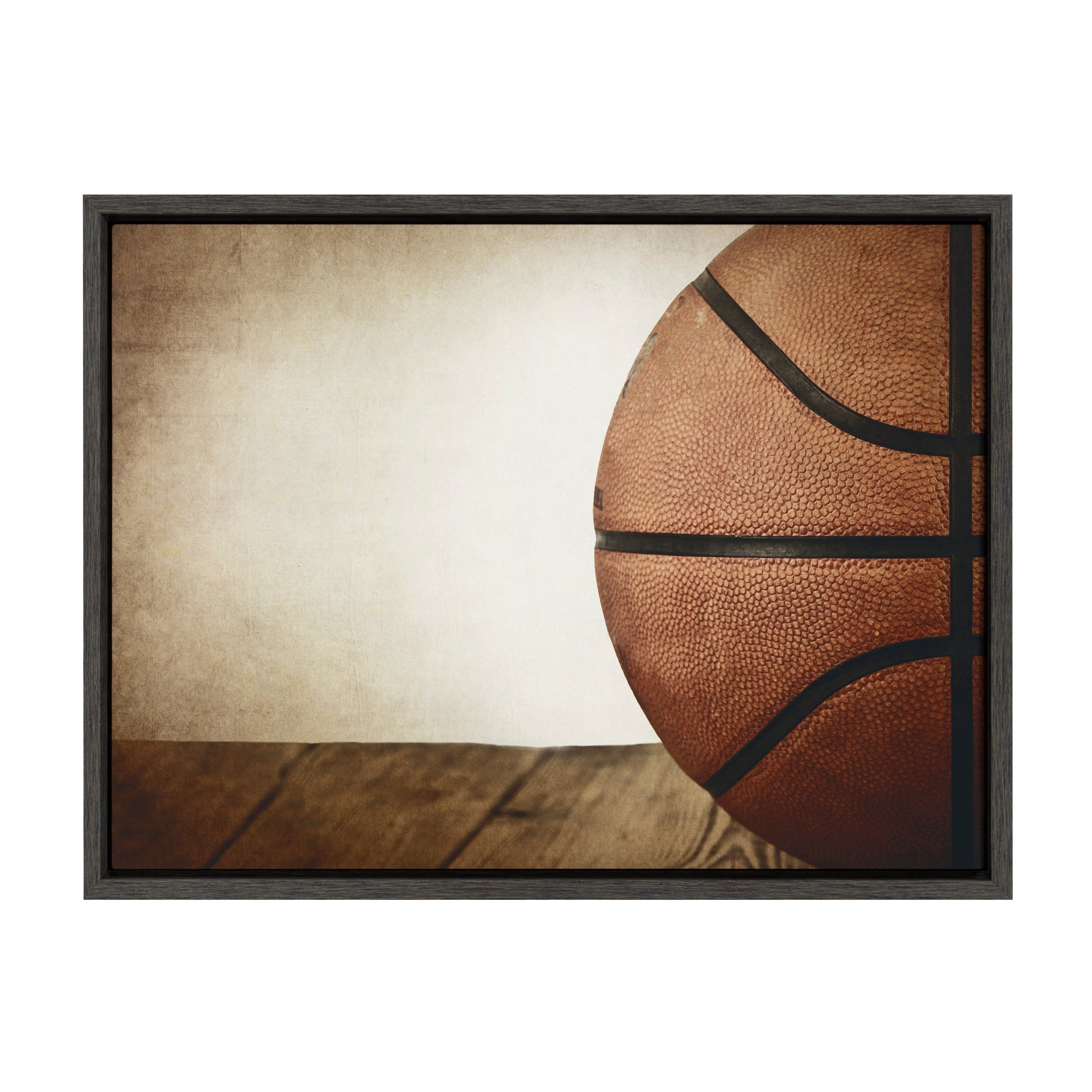 Sylvie Vintage Half Basketball Framed Canvas by kateandlaurel - product image 9 for Resin Society
